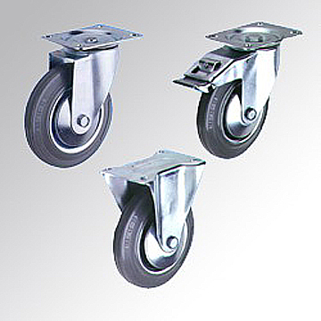 Grey Rubber Industrial Castor